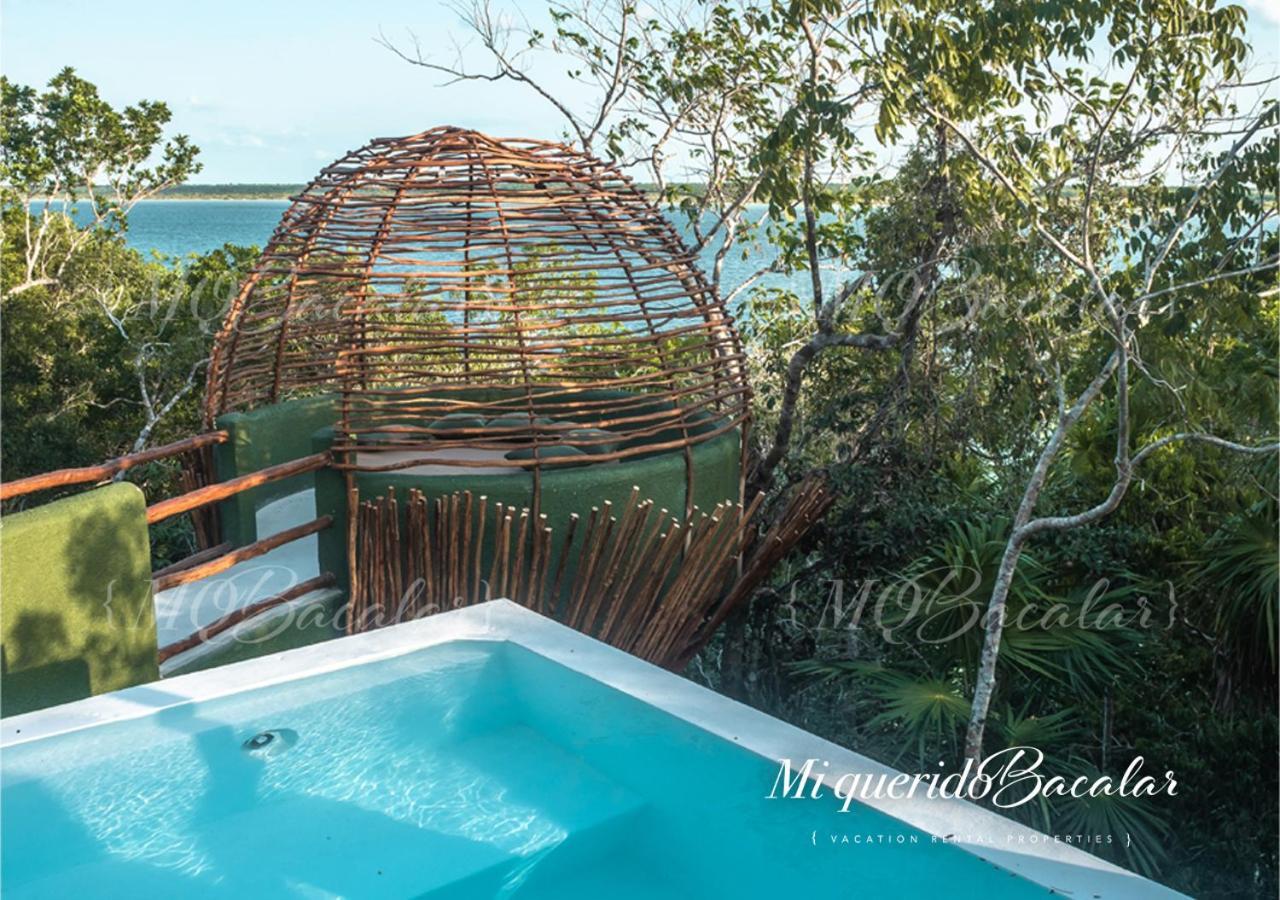 Casa Pibe, Private Jacuzzi, Pier And Rooftop Villa Бакалар Екстериор снимка